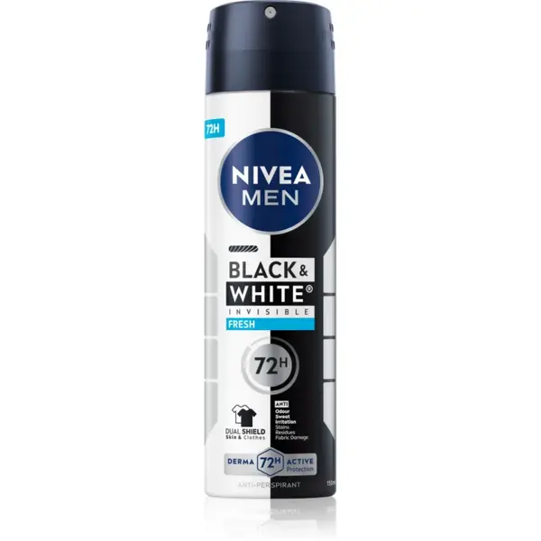 NIVEA MEN Invisible Black & White spray anti-perspirant Fresh 150 ml