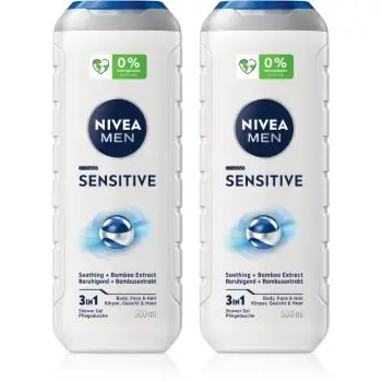 NIVEA MEN Sensitive gel de dus pentru corp si par ambalaj economic