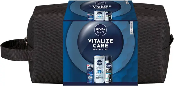 Nivea Men Set cadou Vitalize Care, cu trusă de toaletă, 3 buc