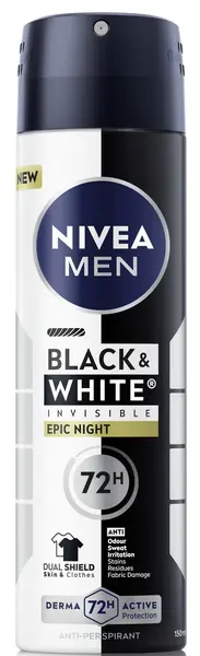 Nivea Men Spray deodorant Invisible on Black & White Epic Night, 150 ml