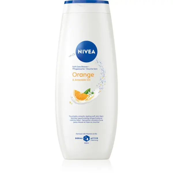 NIVEA Orange & Avocado Oil gel calmant pentru dus 500 ml