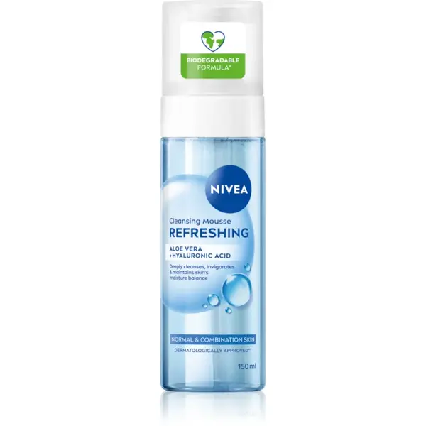 NIVEA Refreshing spuma de curatare pentru piele normală și mixtă 150 ml