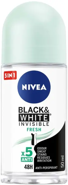 Nivea Roll-on antiperspirant Black & White, Fresh, 50 ml