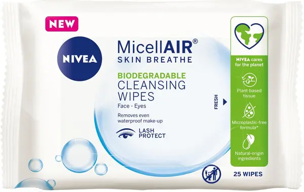 Nivea Servetele demachiante cu apa micelara, 25 buc