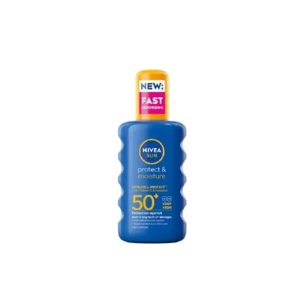 Nivea Spray de protecție solară Sun Protect & Moisture SPF50+ Volum 200 ml