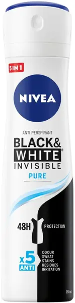 Nivea Spray deodorant Black & White, Pure, 150 ml