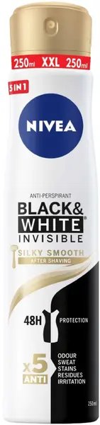 Nivea Spray deodorant Black & White, Silky Smooth, 250 ml