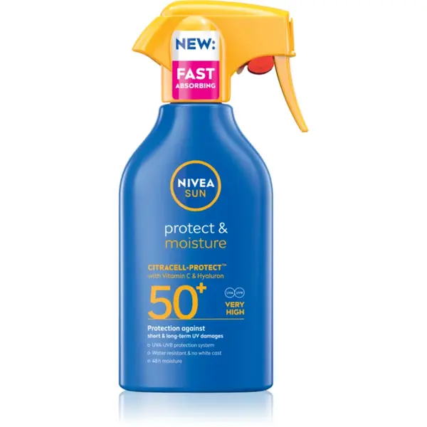 NIVEA SUN Protect & Moisture spray autobronzant hidratant SPF 50+ 250 ml