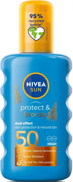 Nivea Sun Spray de protecție solară Protect & Bronze, SPF50, 200 ml