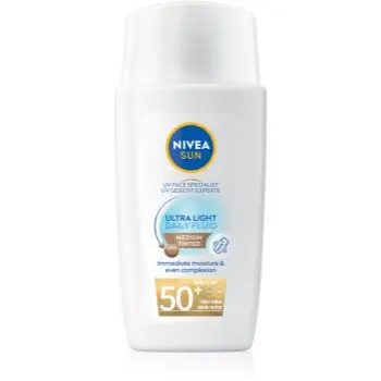NIVEA SUN Ultra Light Fluid nuantator cu textura usoara SPF 50+