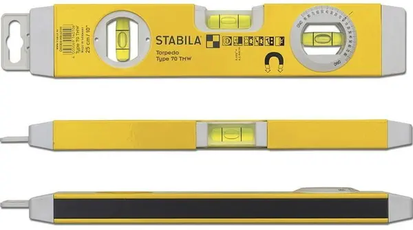 Nivela cu 3 bule si magnet. 70TMW de 25 cm