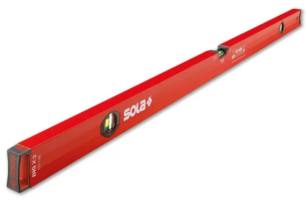 Nivelă cu bula ( Boloboc ) cu profil tubular BIG X 3, 120cm - Sola-01373401