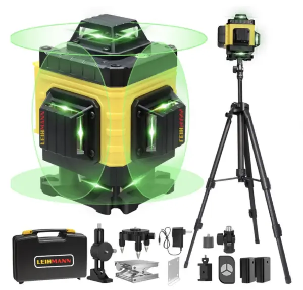 Nivela Laser 3D LEIHMANN cu Linii Verzi si Accesorii Complete