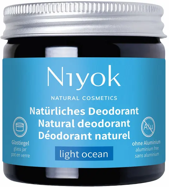 Niyok Cremă antiperspirantă naturală 2 în 1 Light Ocean, 40 ml