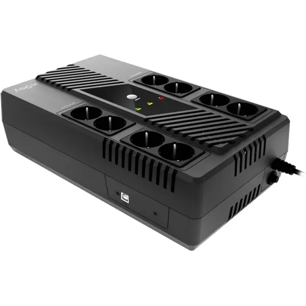 Njoy UPS nJoy Token 600, 600VA/360W, 8 Prize Schuko cu protectie, HID USB port, Management, Repornire Automata, AVR