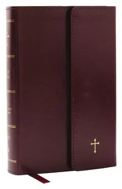NKJV Compact Paragraph-Style Bible W/ 43,000 Cross References, Burgundy Leatherflex W/ Magnetic Flap, Red Letter, Comfort Print: Holy Bible, New King - Thomas Nelson