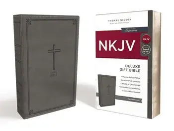 NKJV, Deluxe Gift Bible, Imitation Leather, Gray, Red Letter Edition, Paperback/Thomas Nelson