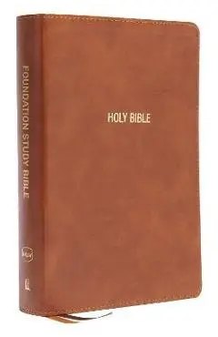 Nkjv, Foundation Study Bible, Large Print, Leathersoft, Brown, Red Letter, Thumb Indexed, Comfort Print: Holy Bible, New King James Version - Thomas Nelson