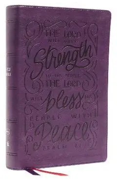 Nkjv, Giant Print Center-Column Reference Bible, Verse Art Cover Collection, Leathersoft, Purple, Red Letter, Comfort Print: Holy Bible, New King Jame - Thomas Nelson