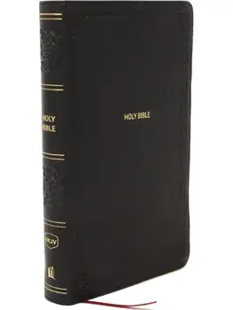 NKJV Giant Print End-of-Verse Reference Bible, Black Leathersoft, Red Letter, Comfort Print. Holy Bible/Thomas Nelson