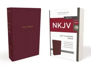 NKJV, Gift and Award Bible, Leather-Look, Burgundy, Red Letter Edition, Paperback/Thomas Nelson