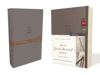 NKJV, Journal the Word Bible, Hardcover, Gray, Red Letter Edition, Comfort Print: Reflect, Journal, or Create Art Next to Your Favorite Verses/Thomas Nelson