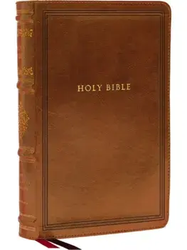 NKJV Large Print Reference Bible, Brown Leathersoft, Red Letter, Comfort Print (Sovereign Collection). Holy Bible, New King James Version/Thomas Nelson