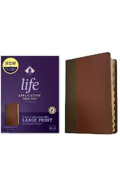 NKJV Life Application Study Bible, Third Edition, Large Print (Red Letter, Leatherlike, Brown/Mahogany, Indexed) - Tyndale