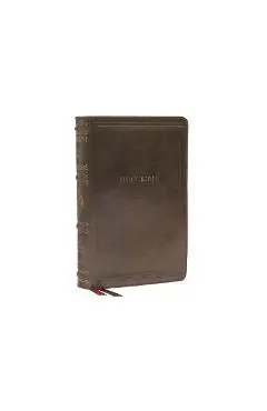 Nkjv, Personal Size Reference Bible, Sovereign Collection, Leathersoft, Brown, Red Letter, Thumb Indexed, Comfort Print: Holy Bible, New King James Ve - Thomas Nelson