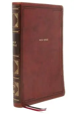 Nkjv, Reference Bible, Center-Column Giant Print, Leathersoft, Brown, Red Letter Edition, Thumb Indexed, Comfort Print: Holy Bible, New King James Ver - Thomas Nelson