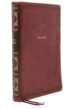 Nkjv, Reference Bible, Center-Column Giant Print, Leathersoft, Brown, Red Letter Edition, Comfort Print: Holy Bible, New King James Version - Thomas Nelson