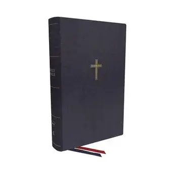NKJV, Single-Column Wide-Margin Reference Bible, Cloth over Board, Blue, Red Letter, Comfort Print. Holy Bible, New King James Version, Hardback/Thomas Nelson