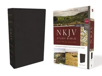 NKJV Study Bible, Imitation Leather, Black, Full-Color, Red Letter Edition, Comfort Print: The Complete Resource for Studying God's Word/Thomas Nelson