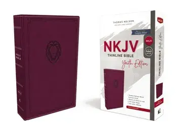 Nkjv, Thinline Bible Youth Edition, Leathersoft, Burgundy, Red Letter Edition, Comfort Print, Paperback/Thomas Nelson