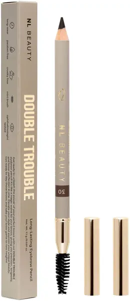 NL Beauty Creion de sprâncene de lungă durată cu pensulă mică, 30 Dark Brown, 1.1 g