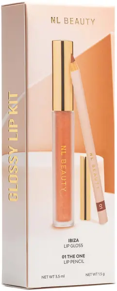NL Beauty Set Glossy -Creion The One și luciu de buze Ibiza 1.5 g + 3.7 ml