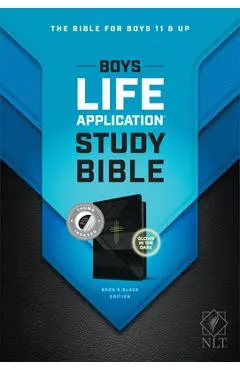 NLT Boys Life Application Study Bible, Tutone (Leatherlike, Neon/Black, Indexed) - Tyndale