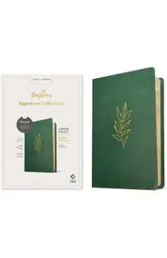 NLT Large Print Thinline Reference Bible, Filament-Enabled Edition (Red Letter, Leatherlike, Evergreen): Dayspring Signature Collection - Tyndale