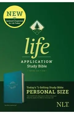 NLT Life Application Study Bible, Third Edition, Personal Size (Leatherlike, Teal Blue) - Tyndale