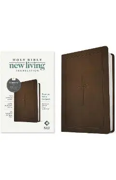 NLT Premium Value Compact Bible, Filament-Enabled Edition (Leatherlike, Dark Brown Framed Cross) - Tyndale