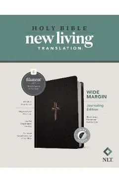 NLT Wide Margin Bible, Filament Enabled Edition (Red Letter, Hardcover Leatherlike, Black Cross, Indexed) - Tyndale