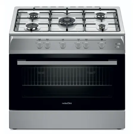 NobeLTek Aragaz NobeLTek NLT 6903IX/G1, plita gaz cu 5 arzatoare, 90 cm, Inox