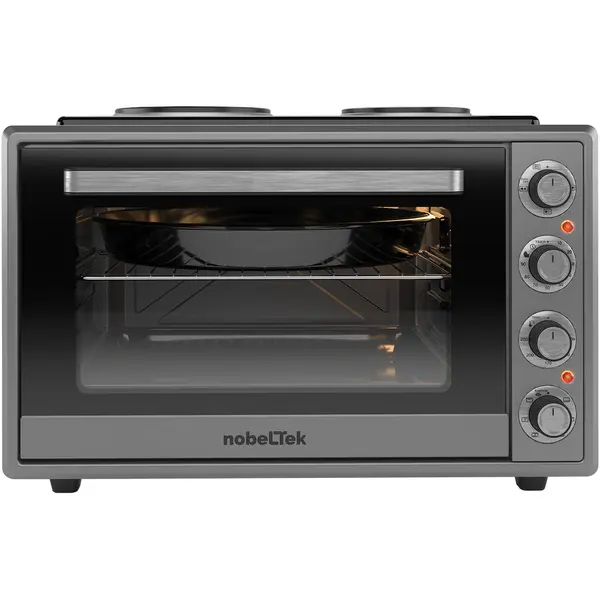 NobeLTek Cuptor electric NobeLTek NLT FSOHP60X, 60L, 2000W, plite electrice 1500w + 1000w, inox
