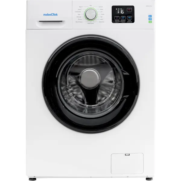 NobeLTek Masina de spalat rufe Nobeltek, 6 kg, 1200 rpm, 44cm, clasa energetica E, functie curatare tambur, program scurt: 15 min, Alb