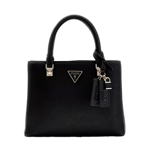 Noelle saffiano shoulder bag black