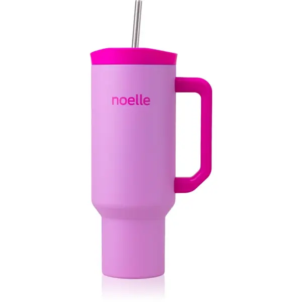 Noelle Tumbler pahar din oțel inoxidabil cu pai Pink 1 buc
