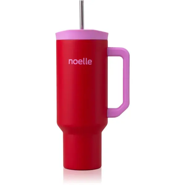 Noelle Tumbler pahar din oțel inoxidabil cu pai Red 1 buc