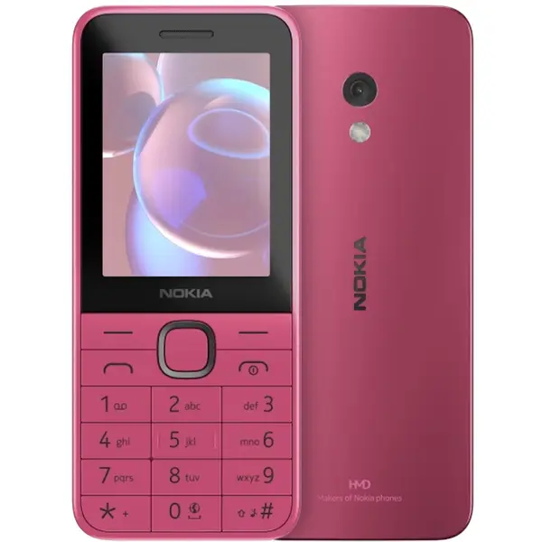 Nokia Telefon mobil Nokia 225 (2024), Dual SIM, 4G, 1450 mAh, USB Type-C, Roz