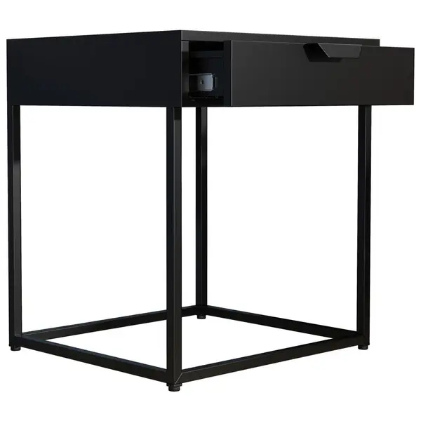 Noptieră, 43/50/41 cm, negru