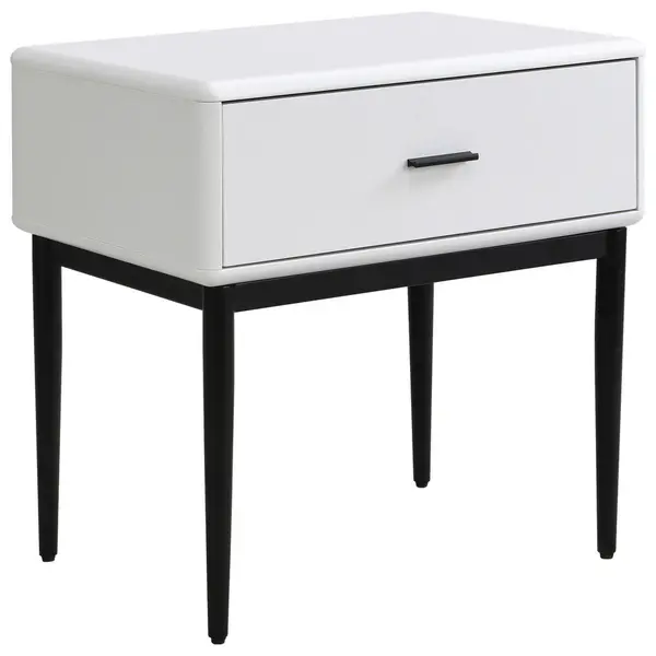 Noptieră, 54/55/40 cm, alb